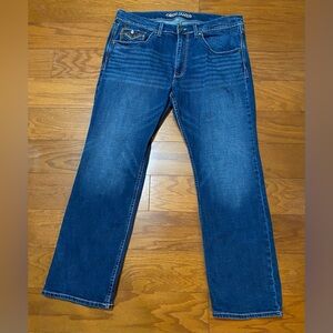 CODY JAMES Men's 40x32 (41x32) Blue Denim Bootcut Embroidered Cowboy Jeans